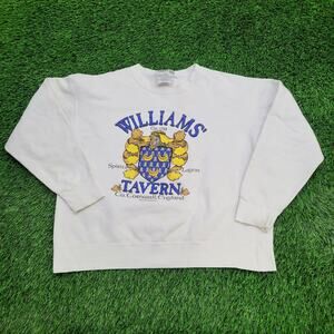 Vintage 1992 England Beer Sweatshirt Womens XL 24x23 White